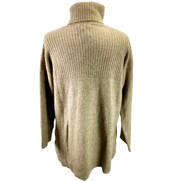 NEW Topshop Beige Turtleneck Sweater Dress Size Medium (8-10) Cozy Winter Knit - Picture 6 of 8
